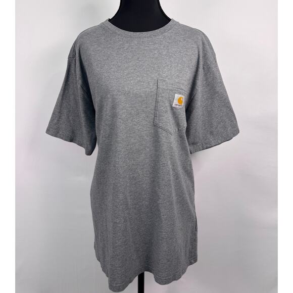 Carhartt Work In Progress Gray Pocket T-Shirt Size Large 100% Cotton - Picture 1 of 9
